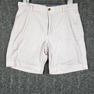 Chaps Chino Shorts Mens 34 Pink Stretch Cotton Casual Golf Summer Classic